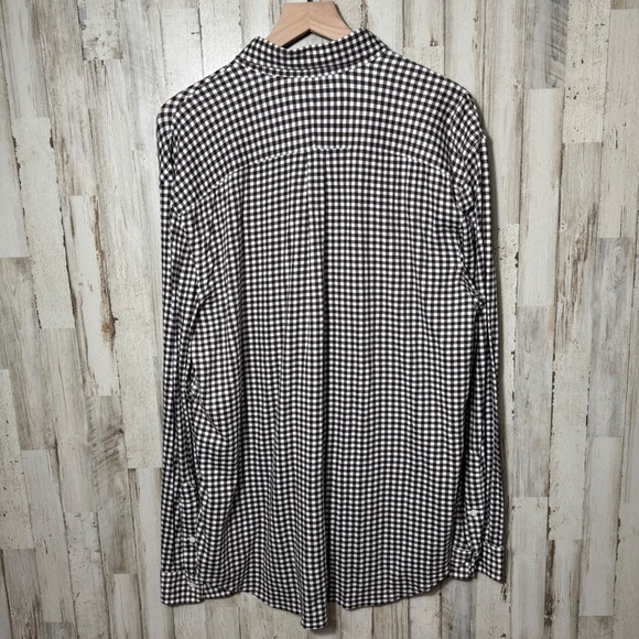 Polo Ralph Lauren Knit Dress Brown Gingham Button Down Long Sleeve Shirt Mens XL - Picture 4 of 4